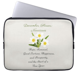Dezember Geburtsmonat Blume Narcissus Elegante Laptopschutzhülle