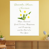 Dezember Geburtsmonat Blume Narcissus Elegante Leinwanddruck (Insitu (Wohnzimmer))