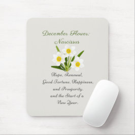 Dezember Geburtsmonat Blume Narcissus Elegante Mousepad