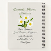 Dezember Geburtsmonat Blume Narcissus Elegante Notizblock (Rückseite)