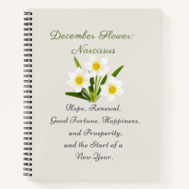 Dezember Geburtsmonat Blume Narcissus Elegante Notizblock