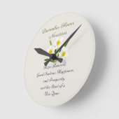 Dezember Geburtsmonat Blume Narcissus Elegante Runde Wanduhr (Winkel)