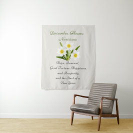 Dezember Geburtsmonat Blume Narcissus Elegante Wandteppich