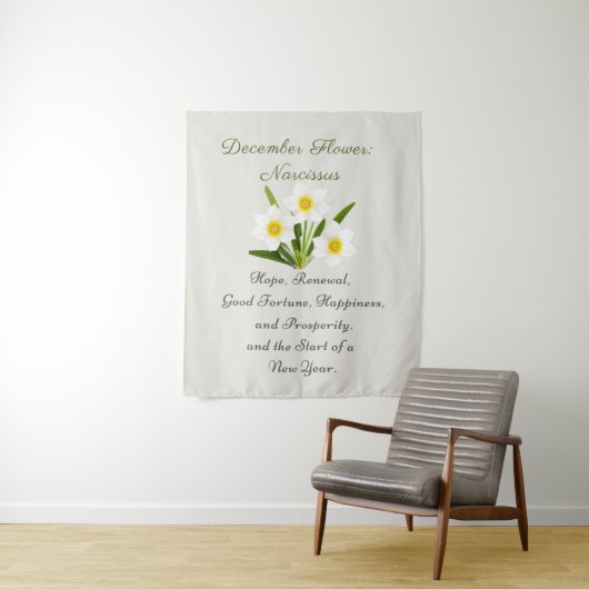 Dezember Geburtsmonat Blume Narcissus Elegante Wandteppich (Beispiel)