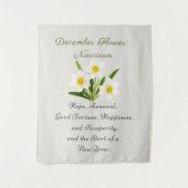 Dezember Geburtsmonat Blume Narcissus Elegante Wandteppich (Vorderseite)
