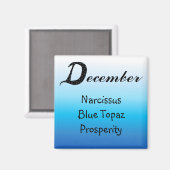 Dezember Geburtstag Magnet (Vorderseite/Rückseite)