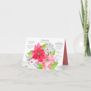 Dezember Geburtstag Poinsettia Narcissus Geburtsmo Karte