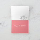 Dezember Geburtstag Poinsettia Narcissus Geburtsmo Karte (Innenseite)