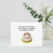 Dezember Geburtstag Postkarte (Stehend Vorderseite)