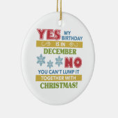 Dezember Geburtstag Weihnachten Spaß Keramik Ornament (Rechts)