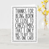 Dezember Geburtstag Weihnachtskarte Funny Karte (Gelbe Blume)