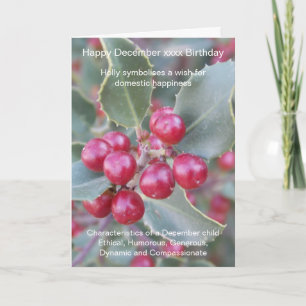Dezember Geburtstagskarte Karte