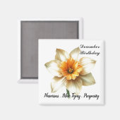 Dezember Geburtsteinzel Blume Symbole und Bedeutun Magnet (Vorderseite/Rückseite)