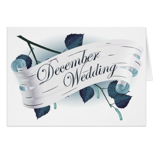 Dezember Hochzeit : Blätter der Saison: (Vorderseite (Horizontal))