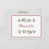 Dezember Hochzeit Vielen Dank Flat Card Mitteilungskarte (Vorne/Hinten)