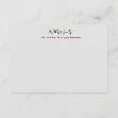 Dezember Hochzeit Vielen Dank Flat Card Mitteilungskarte (Rückseite)