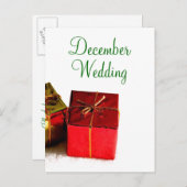 Dezember Hochzeitsankündigung Postkarte (Vorne/Hinten)
