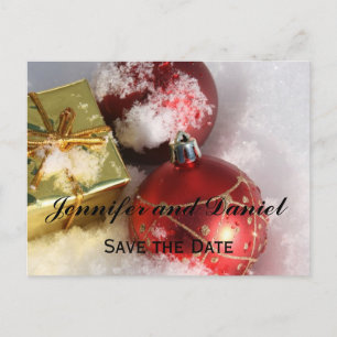 Dezember-Hochzeitskarte Ankündigungspostkarte