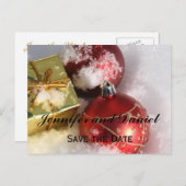 Dezember-Hochzeitskarte Ankündigungspostkarte (Vorne/Hinten)