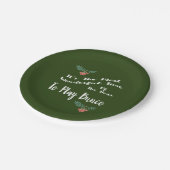 Dezember Holiday Bunco Papierplatte Pappteller (Schrägansicht)