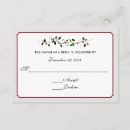 Dezember Holiday Wedding Response UAWG RSVP Karte