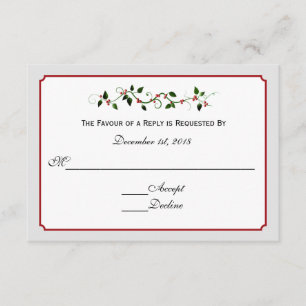 Dezember Holiday Wedding Response UAWG RSVP Karte