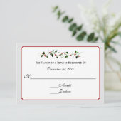 Dezember Holiday Wedding Response UAWG RSVP Karte (Stehend Vorderseite)