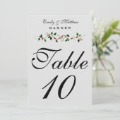 Dezember Holiday Wedding Tischnummer 12x18 (Stehend Vorderseite)