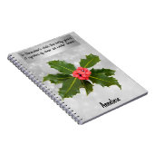 Dezember Holly Birth Blume Spiral Notebook Notizblock (Rechte Seite)