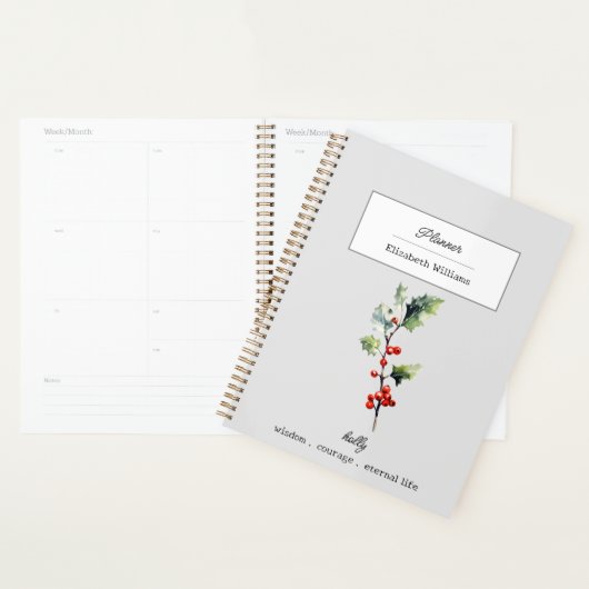 DEZEMBER HOLLY GEBURT BLUME PERSONALISIERT PLANER (Anzeige)