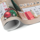Dezember-Kalender Geschenkpapier (Rolleneckpunkt)