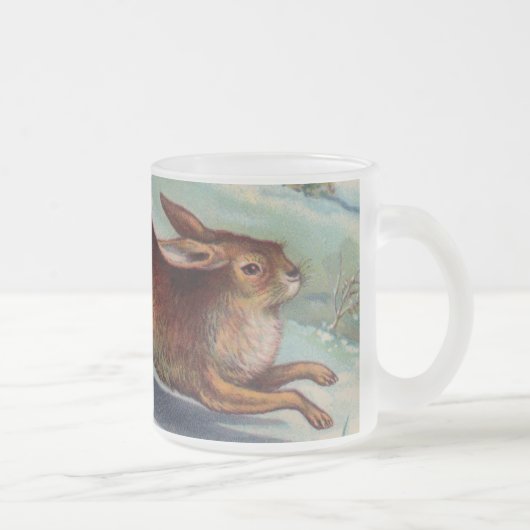 Dezember-Kaninchen-mattierte Tasse (Rechts)