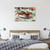 Dezember-Kaninchen wickelte Leinwand-Druck ein Leinwanddruck (Insitu (Schlafzimmer))