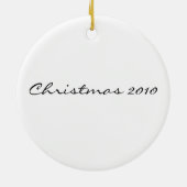 Dezember-Kuh Keramik Ornament (Hinten)
