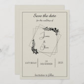 "Dezember-Liebe" Save the Date Einladung (Vorne/Hinten)