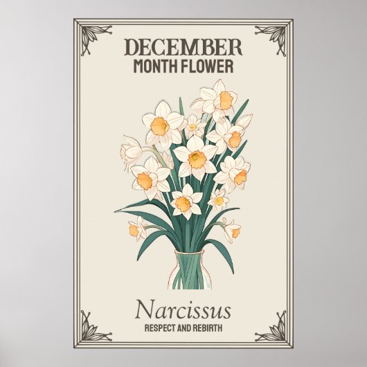 Dezember Monat Blume Poster (Vorne)