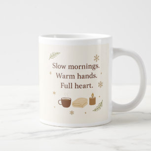 Dezember Morgen   Langsame Morgen. Warme Hände.  Jumbo-Tasse