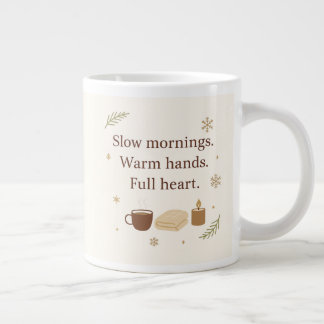 Dezember Morgen | Langsame Morgen. Warme Hände. Jumbo-Tasse