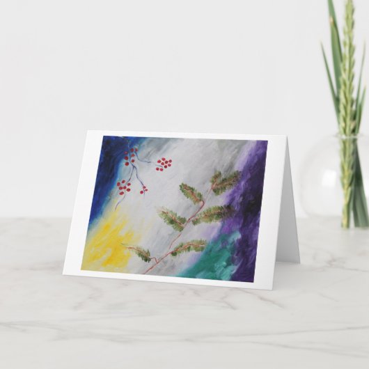 Dezember Nachmittag Feiertagskarte (Vorderseite)