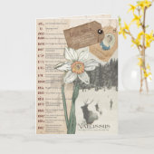 Dezember Narcissus Geburtskarte Karte (Gelbe Blume)