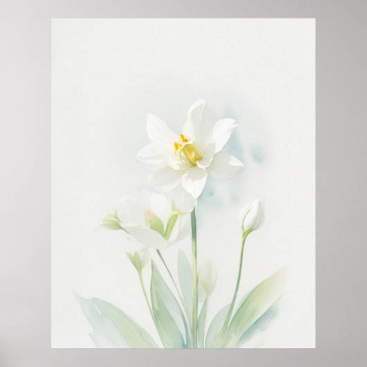 Dezember Narcissus Geburtstagsfeier Blume Poster (Vorne)