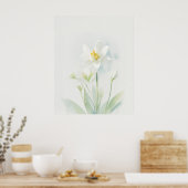 Dezember Narcissus Geburtstagsfeier Blume Poster (Küche)