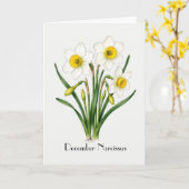 Dezember-Narzissen-Blumen-Gruß Karte (Gelbe Blume)