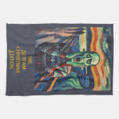Dezember Not - Edvard Munch Weihnachtspulli Geschirrtuch (Horizontal)