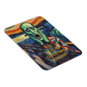 Dezember Not - Edvard Munch Weihnachtspulli Magnet (Rechte Seite)