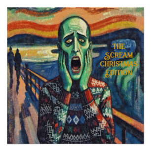 Dezember Not - Edvard Munch Weihnachtspullover Poster