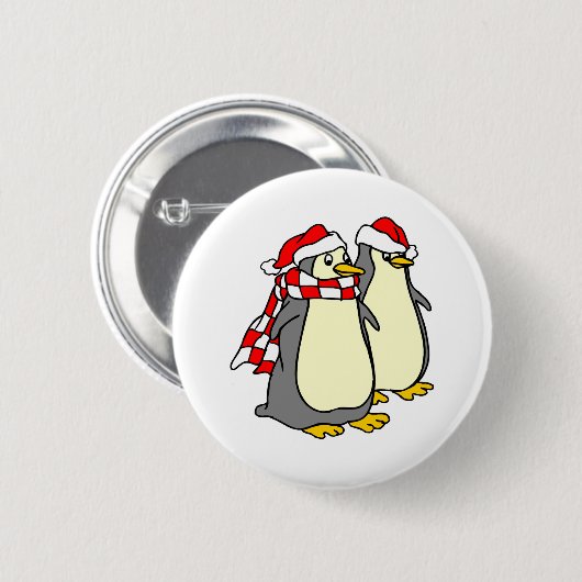 Dezember Penguins Button (Vorne & Hinten)