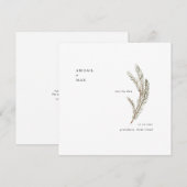 Dezember Pine Foliage Square Wedding Save the Date (Vorne/Hinten)