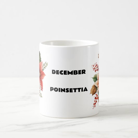 DEZEMBER - POINSETTIA KAFFEETASSE (Mittel)