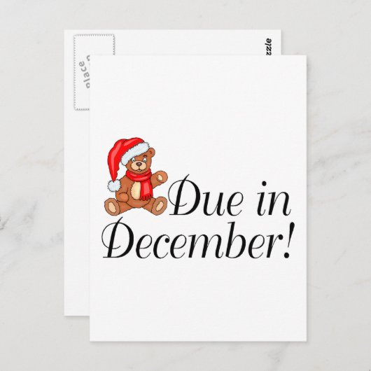 Dezember Postkarte (Vorne/Hinten)